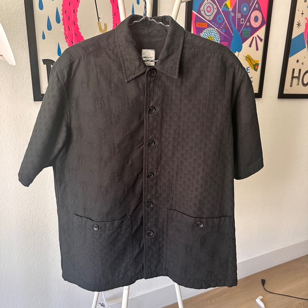 Sage De Cret Jacquard Dot Textured Shirt